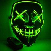Load image into Gallery viewer, Halloween Mask Light Up Hacker Purge Mask Scary LED Mask for Cosplay Costumes Festival Carnival Party Gifts for Kids Men Women
