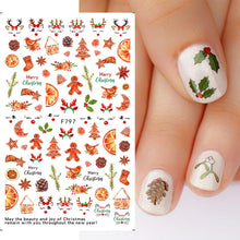 Load image into Gallery viewer, Halloween Nail Art Sticker Skull Bone Clown Pumpkin Sliders Snake Anime Cartoon Spider Decals Manicure Decor SASTZCS050-057
