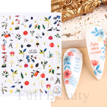 Load image into Gallery viewer, Halloween Nail Art Sticker Skull Bone Clown Pumpkin Sliders Snake Anime Cartoon Spider Decals Manicure Decor SASTZCS050-057
