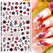Load image into Gallery viewer, Halloween Nail Art Sticker Skull Bone Clown Pumpkin Sliders Snake Anime Cartoon Spider Decals Manicure Decor SASTZCS050-057
