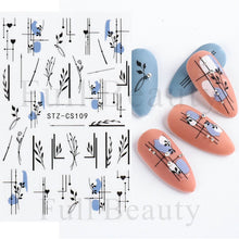 Load image into Gallery viewer, Halloween Nail Art Sticker Skull Bone Clown Pumpkin Sliders Snake Anime Cartoon Spider Decals Manicure Decor SASTZCS050-057
