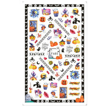 Load image into Gallery viewer, Halloween Nail Art Sticker Skull Bone Clown Pumpkin Sliders Snake Anime Cartoon Spider Decals Manicure Decor SASTZCS050-057
