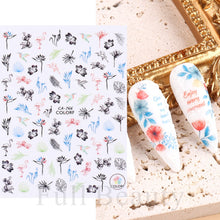 Load image into Gallery viewer, Halloween Nail Art Sticker Skull Bone Clown Pumpkin Sliders Snake Anime Cartoon Spider Decals Manicure Decor SASTZCS050-057
