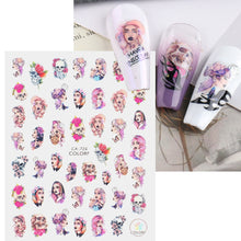 Load image into Gallery viewer, Halloween Nail Art Sticker Skull Bone Clown Pumpkin Sliders Snake Anime Cartoon Spider Decals Manicure Decor SASTZCS050-057
