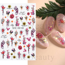 Load image into Gallery viewer, Halloween Nail Art Sticker Skull Bone Clown Pumpkin Sliders Snake Anime Cartoon Spider Decals Manicure Decor SASTZCS050-057
