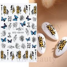 Load image into Gallery viewer, Halloween Nail Art Sticker Skull Bone Clown Pumpkin Sliders Snake Anime Cartoon Spider Decals Manicure Decor SASTZCS050-057
