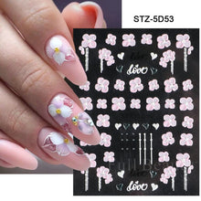 Load image into Gallery viewer, Halloween Nails Acrylic Sticker Realistic Eyes Bone Spider 5D Embossed Sliders Gel Polish Engraved Decal Tips Decor CHSTZ-5D60
