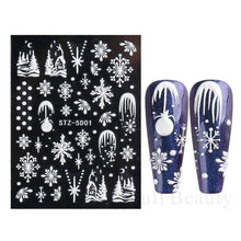Load image into Gallery viewer, Halloween Nails Acrylic Sticker Realistic Eyes Bone Spider 5D Embossed Sliders Gel Polish Engraved Decal Tips Decor CHSTZ-5D60
