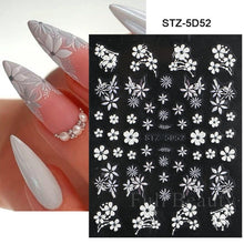 Load image into Gallery viewer, Halloween Nails Acrylic Sticker Realistic Eyes Bone Spider 5D Embossed Sliders Gel Polish Engraved Decal Tips Decor CHSTZ-5D60
