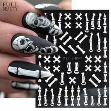 Load image into Gallery viewer, Halloween Nails Acrylic Sticker Realistic Eyes Bone Spider 5D Embossed Sliders Gel Polish Engraved Decal Tips Decor CHSTZ-5D60
