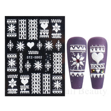 Load image into Gallery viewer, Halloween Nails Acrylic Sticker Realistic Eyes Bone Spider 5D Embossed Sliders Gel Polish Engraved Decal Tips Decor CHSTZ-5D60
