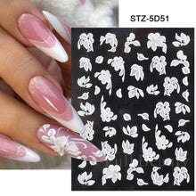 Load image into Gallery viewer, Halloween Nails Acrylic Sticker Realistic Eyes Bone Spider 5D Embossed Sliders Gel Polish Engraved Decal Tips Decor CHSTZ-5D60
