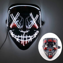 Load image into Gallery viewer, Halloween Neon Led Purge Mask Masque Masquerade Party Masks Light Luminous In The Dark Funny Masks Cosplay Costume Supplies
