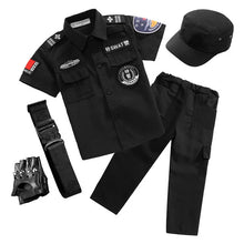 Load image into Gallery viewer, Halloween Policeman Costumes Children Kids Carnival Party Police Uniform Boys SWAT Army Policemen Cosplay Clothes Sets 110-160cm
