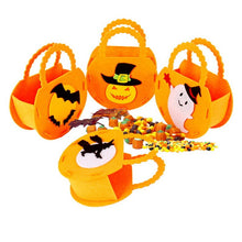 Load image into Gallery viewer, Halloween Pumpkin Bag Children Candy Gift Bag Props Basket DIY Festival Supplies Halloween Children Loot Handheld Storage Basket
