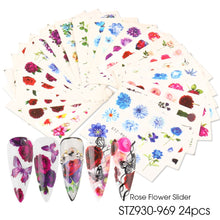 Load image into Gallery viewer, Halloween Series Nail Stickers Set Cute Pumpkin Skull Transfer Sliders For Nails Watermark Temporary Tattoos Decals CHSTZ856-879
