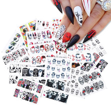 Load image into Gallery viewer, Halloween Series Nail Stickers Set Cute Pumpkin Skull Transfer Sliders For Nails Watermark Temporary Tattoos Decals CHSTZ856-879
