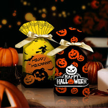 Load image into Gallery viewer, 10pcs Halloween Snoep Tas Trekkoord Ziplock Zak Halloween Verpakking Zak Bakken Cookie Halloween Zak Gift Bag Halloween Decoratie
