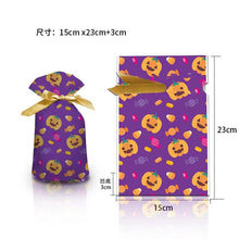 Load image into Gallery viewer, 10pcs Halloween Snoep Tas Trekkoord Ziplock Zak Halloween Verpakking Zak Bakken Cookie Halloween Zak Gift Bag Halloween Decoratie
