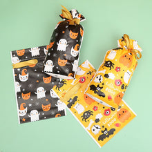 Load image into Gallery viewer, 10pcs Halloween Snoep Tas Trekkoord Ziplock Zak Halloween Verpakking Zak Bakken Cookie Halloween Zak Gift Bag Halloween Decoratie
