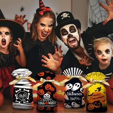 Load image into Gallery viewer, 10pcs Halloween Snoep Tas Trekkoord Ziplock Zak Halloween Verpakking Zak Bakken Cookie Halloween Zak Gift Bag Halloween Decoratie
