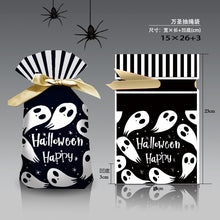 Load image into Gallery viewer, 10pcs Halloween Snoep Tas Trekkoord Ziplock Zak Halloween Verpakking Zak Bakken Cookie Halloween Zak Gift Bag Halloween Decoratie
