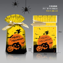 Load image into Gallery viewer, 10pcs Halloween Snoep Tas Trekkoord Ziplock Zak Halloween Verpakking Zak Bakken Cookie Halloween Zak Gift Bag Halloween Decoratie
