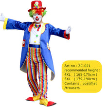 Load image into Gallery viewer, Halloween men costumes Funny Circus  Naughty Harlequin Uniform men costume Fancy Dress Cosplay for adult Men Women Clown Costume

