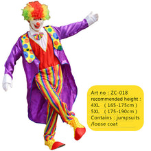 Load image into Gallery viewer, Halloween men costumes Funny Circus  Naughty Harlequin Uniform men costume Fancy Dress Cosplay for adult Men Women Clown Costume

