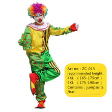 Load image into Gallery viewer, Halloween men costumes Funny Circus  Naughty Harlequin Uniform men costume Fancy Dress Cosplay for adult Men Women Clown Costume

