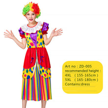 Load image into Gallery viewer, Halloween men costumes Funny Circus  Naughty Harlequin Uniform men costume Fancy Dress Cosplay for adult Men Women Clown Costume
