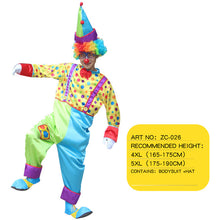 Load image into Gallery viewer, Halloween men costumes Funny Circus  Naughty Harlequin Uniform men costume Fancy Dress Cosplay for adult Men Women Clown Costume
