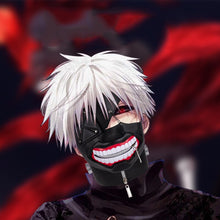 Load image into Gallery viewer, Halloween adjustable zipper rubber mask anime Tokyo Ghoul Kaneki Ken

