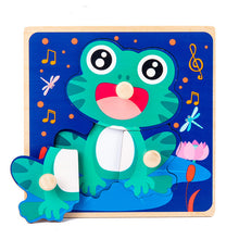 Load image into Gallery viewer, Hand Grab Board Puzzle Wooden Toys For Children Cartoon Animal Fruit Wood Jigsaw Kids Baby Early Educational Toy Hot Sell
