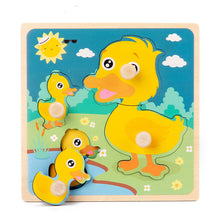 Load image into Gallery viewer, Hand Grab Board Puzzle Wooden Toys For Children Cartoon Animal Fruit Wood Jigsaw Kids Baby Early Educational Toy Hot Sell
