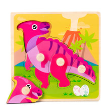 Load image into Gallery viewer, Hand Grab Board Puzzle Wooden Toys For Children Cartoon Animal Fruit Wood Jigsaw Kids Baby Early Educational Toy Hot Sell
