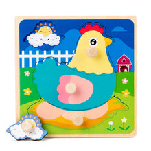 Load image into Gallery viewer, Hand Grab Board Puzzle Wooden Toys For Children Cartoon Animal Fruit Wood Jigsaw Kids Baby Early Educational Toy Hot Sell
