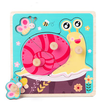 Load image into Gallery viewer, Hand Grab Board Puzzle Wooden Toys For Children Cartoon Animal Fruit Wood Jigsaw Kids Baby Early Educational Toy Hot Sell
