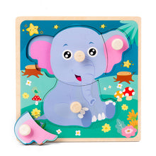 Load image into Gallery viewer, Hand Grab Board Puzzle Wooden Toys For Children Cartoon Animal Fruit Wood Jigsaw Kids Baby Early Educational Toy Hot Sell
