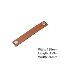 Load image into Gallery viewer, Doorknob Handmade Leather Pull Handle Minimalist Door Cupboard Drawer Kitchen Cabinet Dresser Knobs Furniture Hardware
