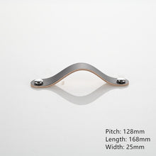 Load image into Gallery viewer, Doorknob Handmade Leather Pull Handle Minimalist Door Cupboard Drawer Kitchen Cabinet Dresser Knobs Furniture Hardware
