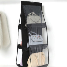 Load image into Gallery viewer, Hanging Handbag Organizer for Wardrobe Closet Transparent Storage Bag Door Wall Clear Sundry Shoe Bag with Hanger Pouch
