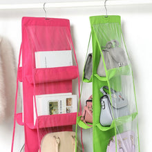 Load image into Gallery viewer, Hanging Handbag Organizer for Wardrobe Closet Transparent Storage Bag Door Wall Clear Sundry Shoe Bag with Hanger Pouch
