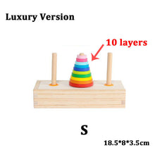 Load image into Gallery viewer, Hanoi Tower Kids Educational Toys Wooden Puzzle Stacking Tower Early Learning Classic Mathematical Puzzle Children Baby Toys ZXH
