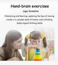 Load image into Gallery viewer, Hanoi Tower Kids Educational Toys Wooden Puzzle Stacking Tower Early Learning Classic Mathematical Puzzle Children Baby Toys ZXH
