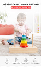 Load image into Gallery viewer, Hanoi Tower Kids Educational Toys Wooden Puzzle Stacking Tower Early Learning Classic Mathematical Puzzle Children Baby Toys ZXH

