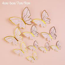 Load image into Gallery viewer, Happy Birthday Butterfly Theme Cake ToppersHandmade Painted Wedding Birthday Party Cake Decoration Party Baking Supplies Gift
