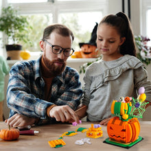 Load image into Gallery viewer, Happy Halloween Pumpkin Lighting Hut Bricks Sets Creative Pumpkin Ghosts Party House Model Building Block Kids Boys Toys Gifts
