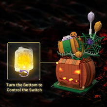 Load image into Gallery viewer, Happy Halloween Pumpkin Lighting Hut Bricks Sets Creative Pumpkin Ghosts Party House Model Building Block Kids Boys Toys Gifts

