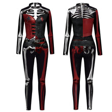 Load image into Gallery viewer, Harleen Quinzel Superhero Jumpsuit Catsuit Sexy Women Cosplay Costumes Halloween Bodysuit
